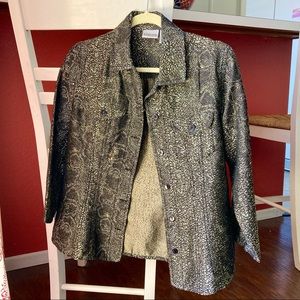 Chico’s Gold and Black Blazer
